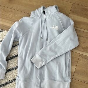 The North Face Soft Gray Full-Zip Hoodie
